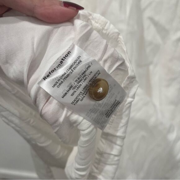 NEW Reformation Midi Maxi Skirt White Linen Maia size 2 - Picture 10 of 10